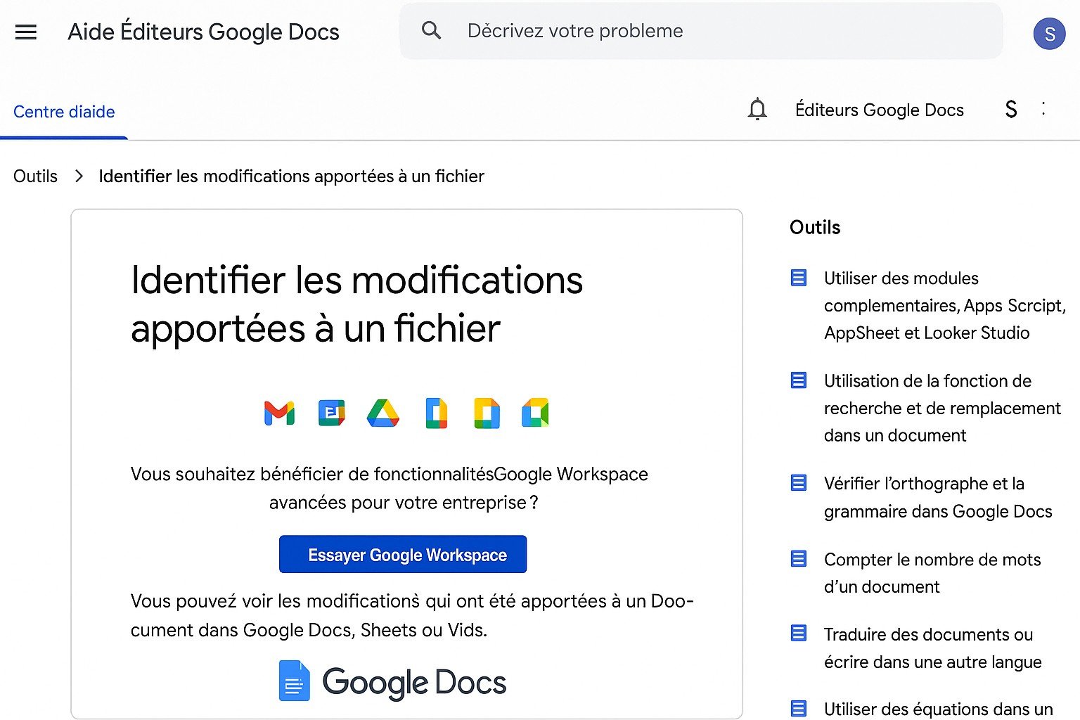 Version history in Google Docs