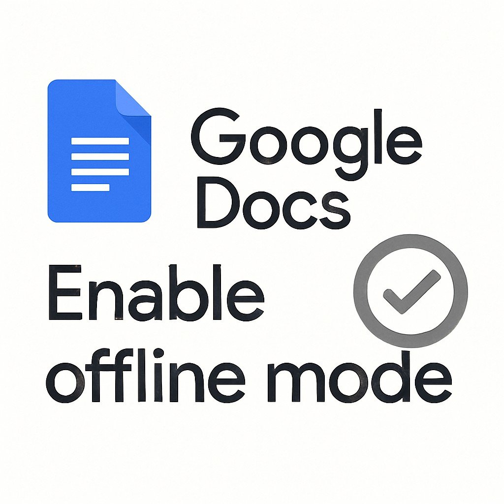 Offline mode icon for Google Docs