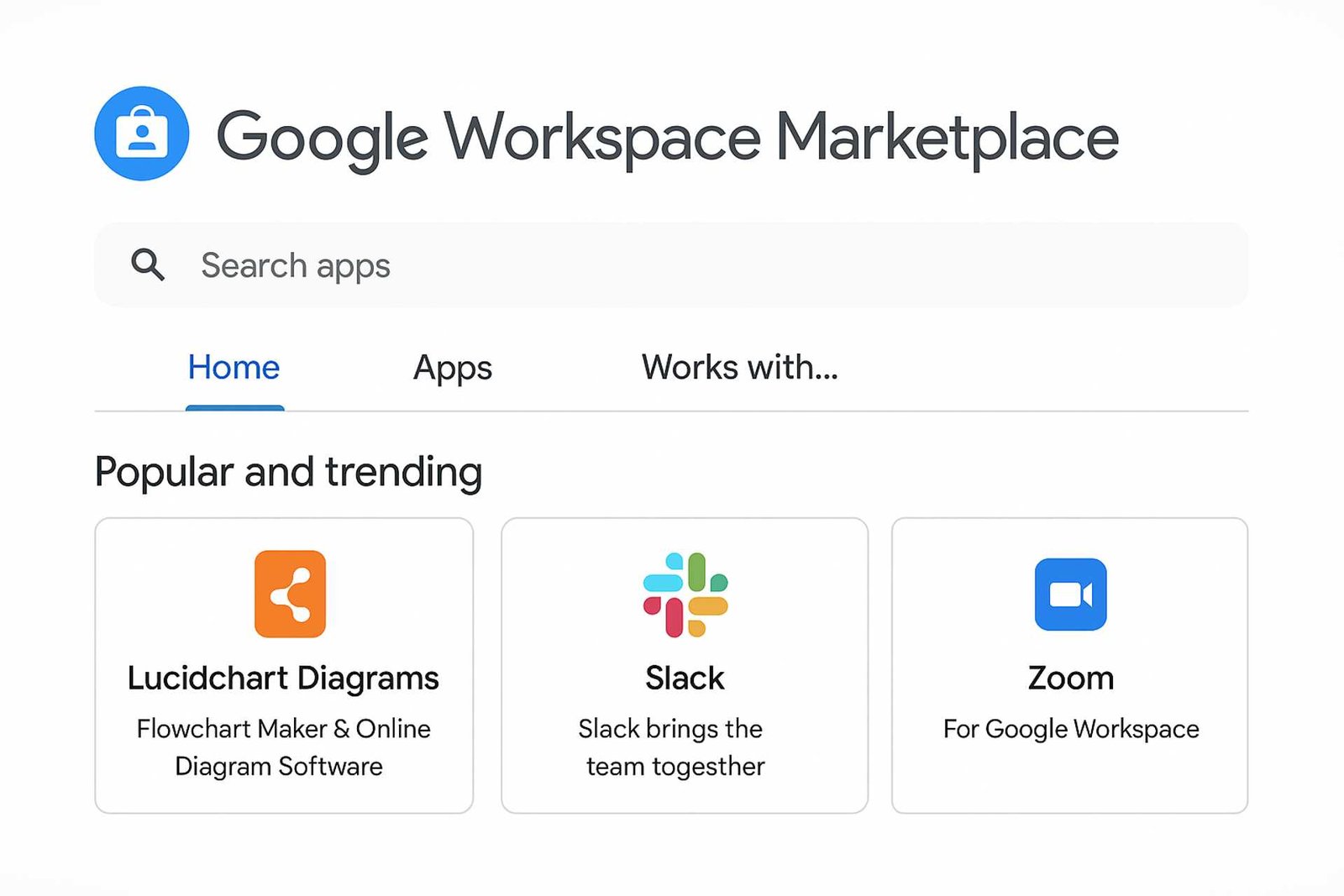 Google Workspace Marketplace app catalog