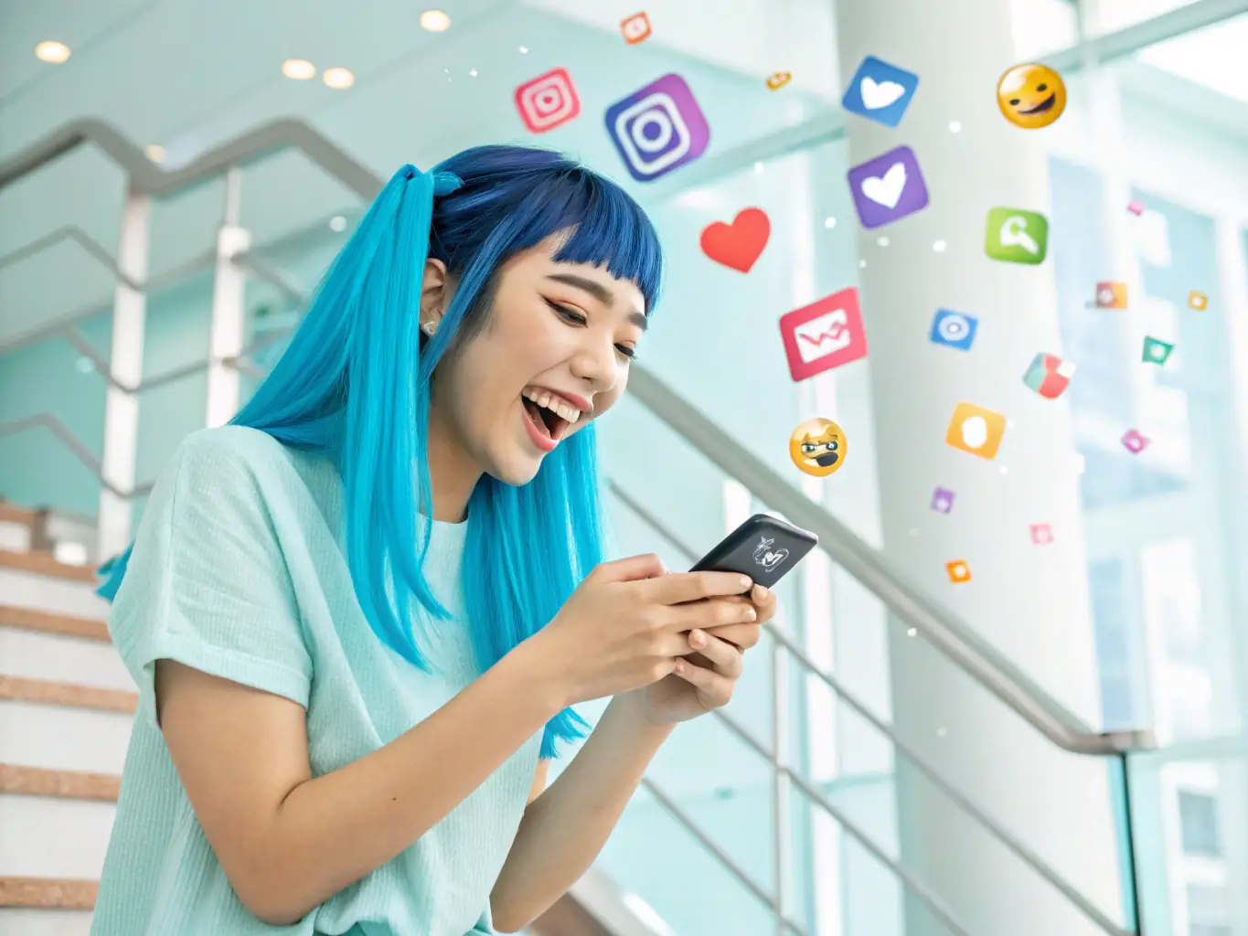 A modern illustration of a user interacting with Google AI features on a smartphone, with icons representing voice assistant, translation, and smart suggestions, highlighting the role of AI in daily tasks.